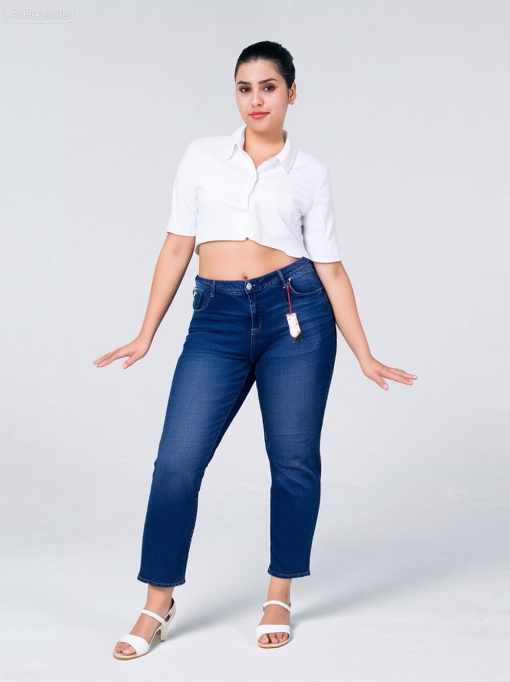 Laurie Felt Plus Size Jeans Sz. 28W Blue Skinny Leg Stretchy Medium Wash